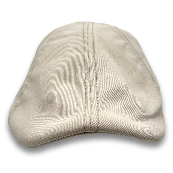 Beige Newsboy Flat Cap 100% Cotton Ivy Golf Cabbie Chauffeur Driver Bakers Hat - Picture 6 of 9